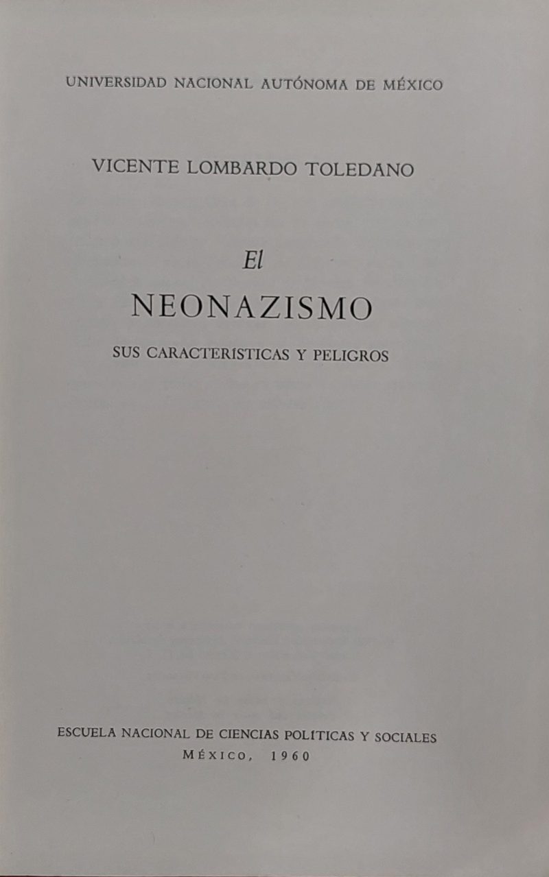 EL NEONAZISMO. Sus características y peligros