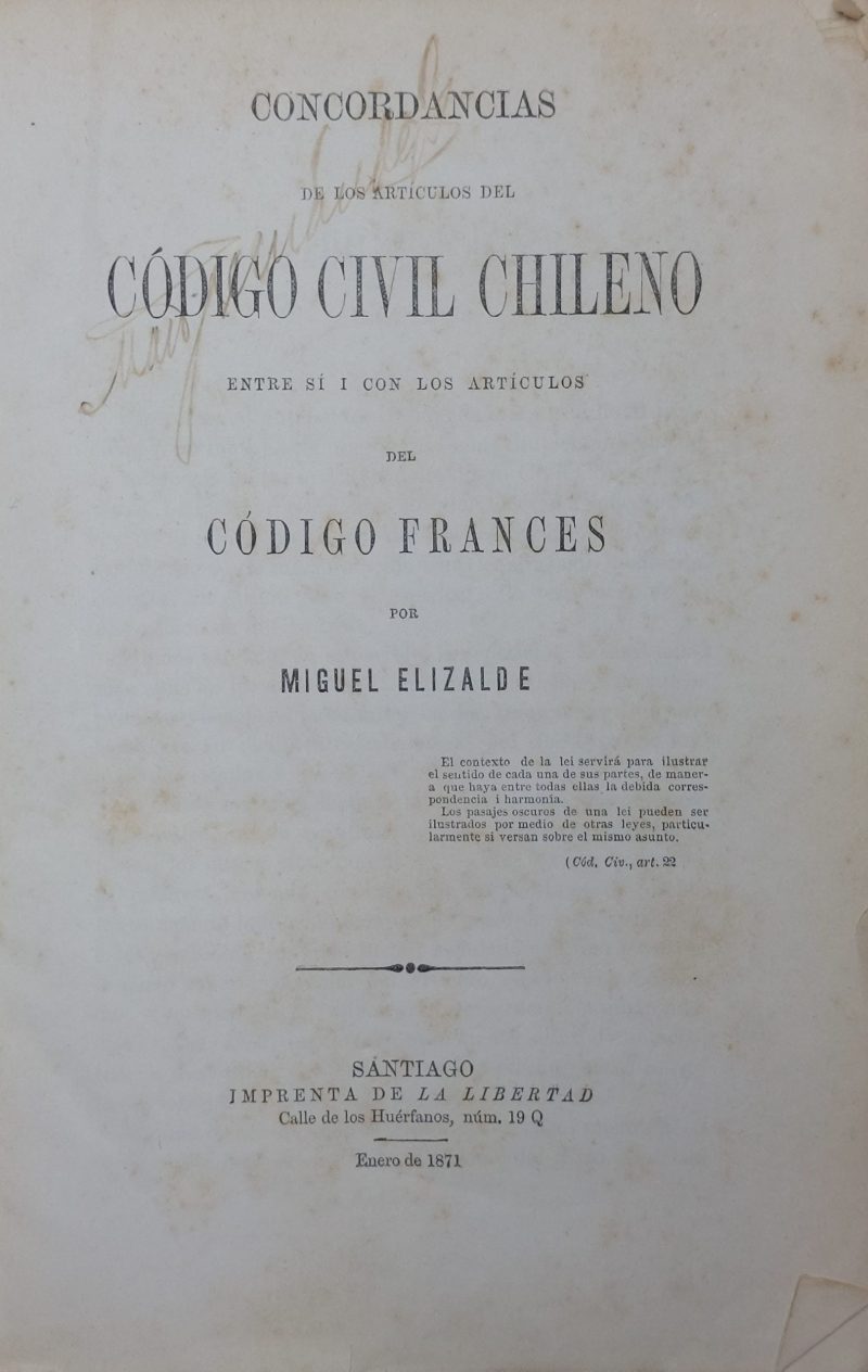 Concordancias de los Artículos del Código Civil Chileno