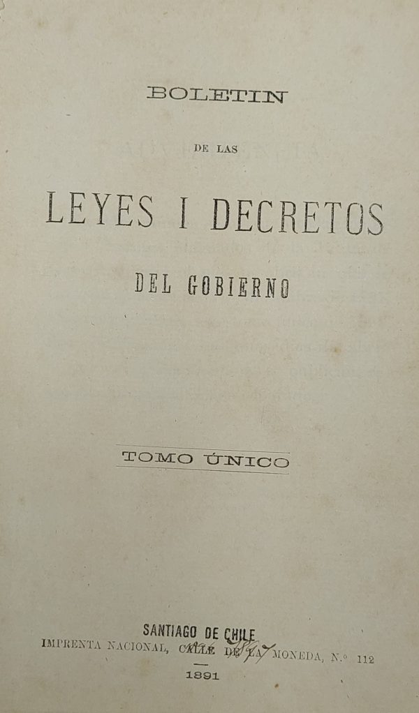 Boletin de las leyes i Decretos del Gobierno