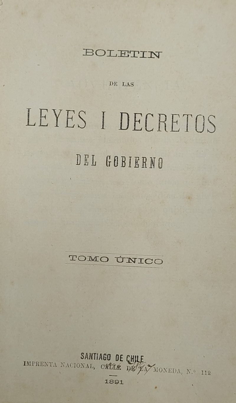 Boletin de las leyes i Decretos del Gobierno