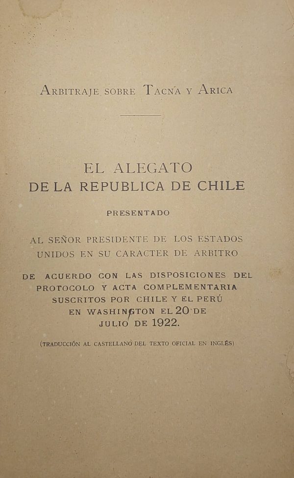 Arbitraje sobre Tacna y Arica