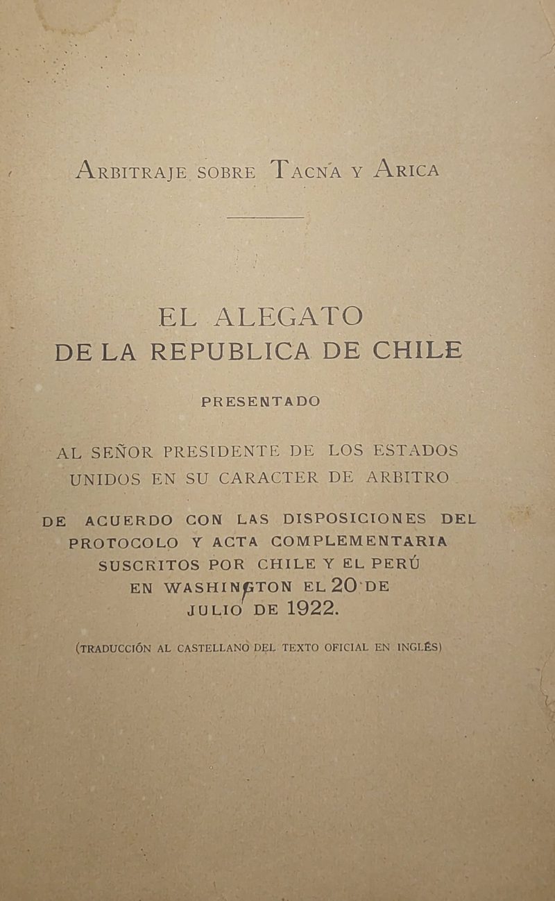 Arbitraje sobre Tacna y Arica