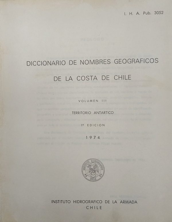 Diccionario de Nombres Geografico de la costa de Chile