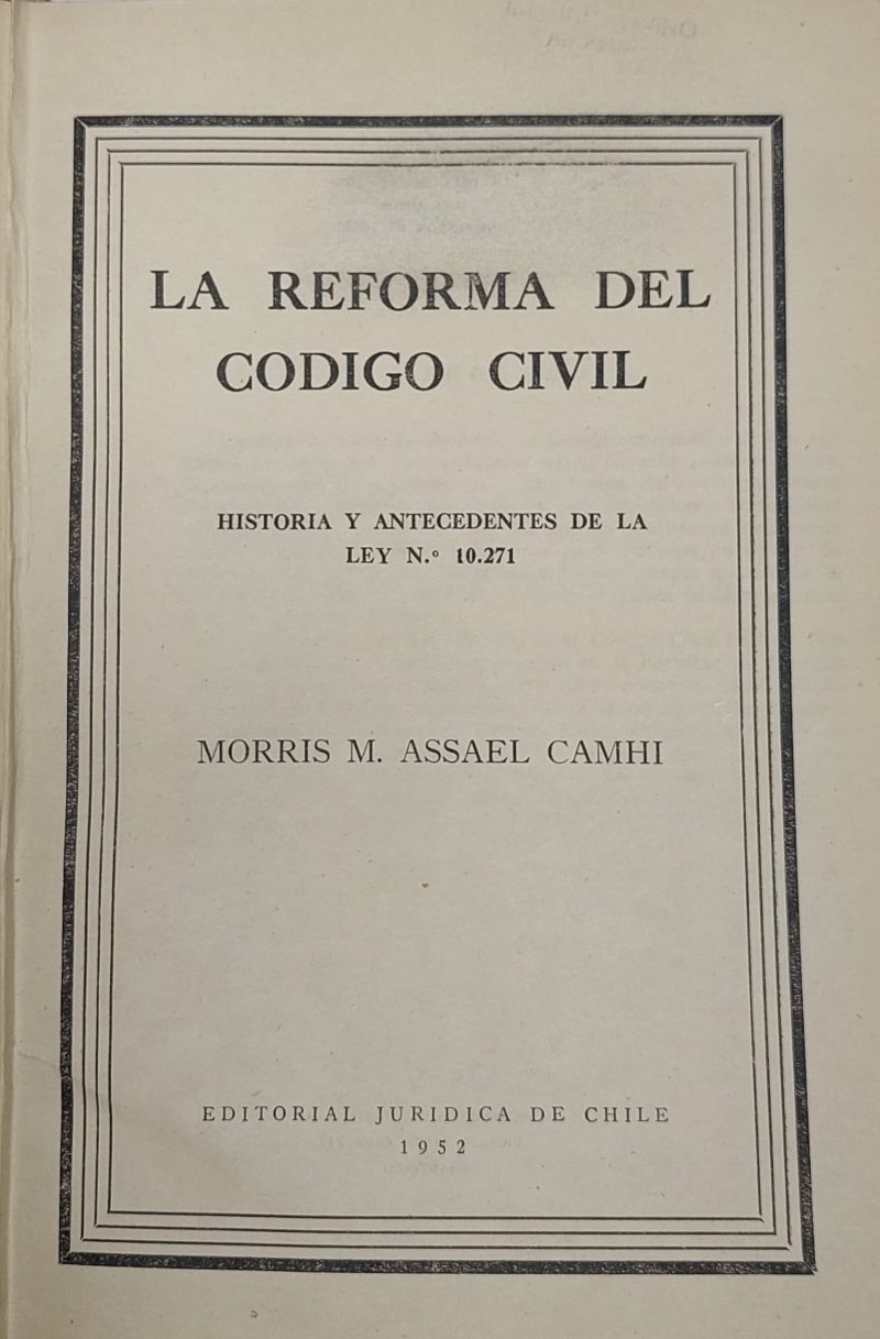 La reforma del Codigo Civil