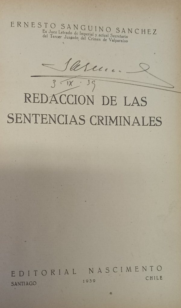 REDACCION DE LAS SENTENCIAS CRIMINALES