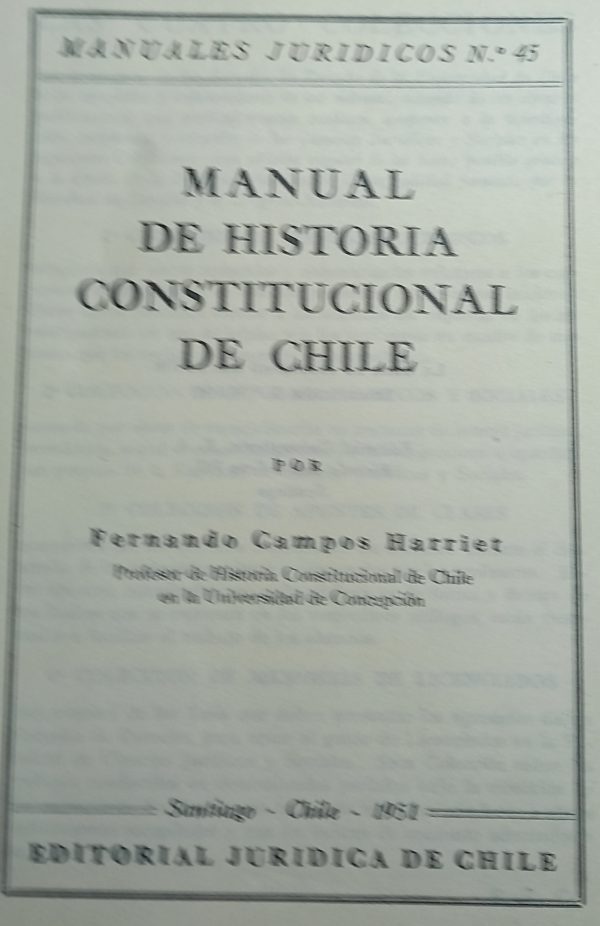 MANUAL DE HISTORIA CONSTITUCIONAL DE CHILE