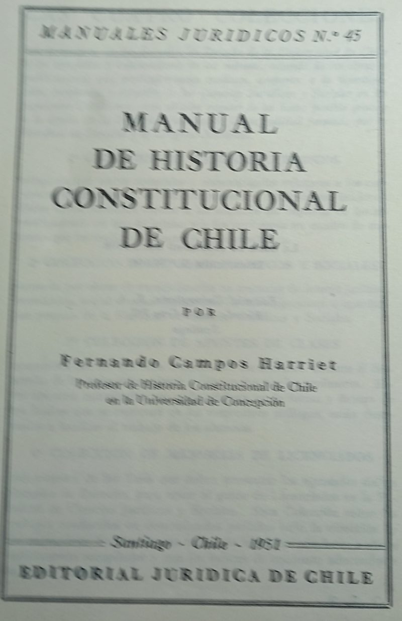 MANUAL DE HISTORIA CONSTITUCIONAL DE CHILE