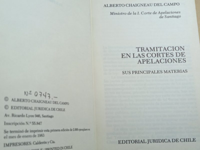 TRAMITACIONES EN LAS CORTES DE APELACIONES