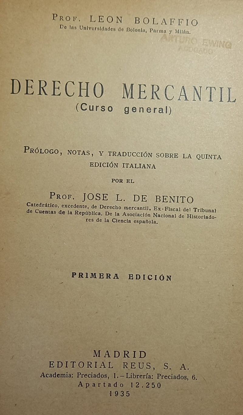 DERECHO MERCANTIL (CURSO GENERAL)