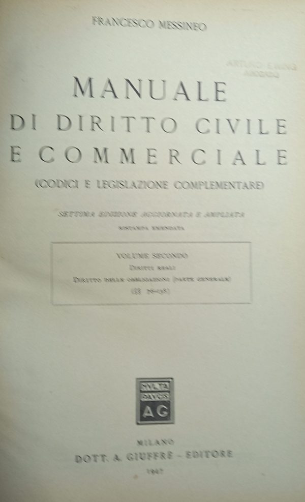 MANUALE DI DIRITTO CIVILE E COMMERCIALE