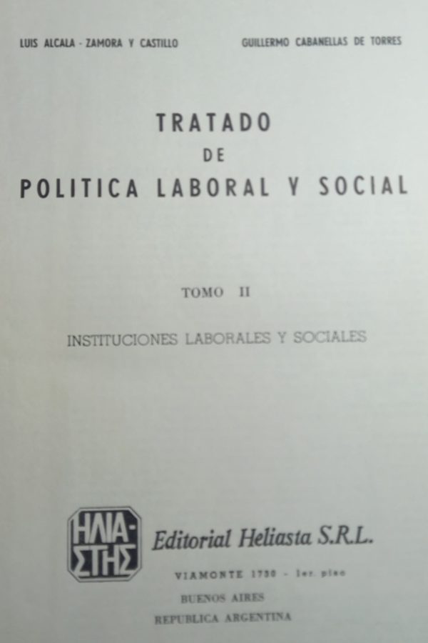 TRATADO DE POLITICA LABORAL Y SOCIAL
