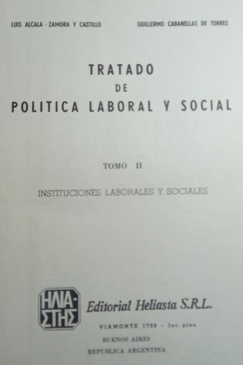 TRATADO DE POLITICA LABORAL Y SOCIAL