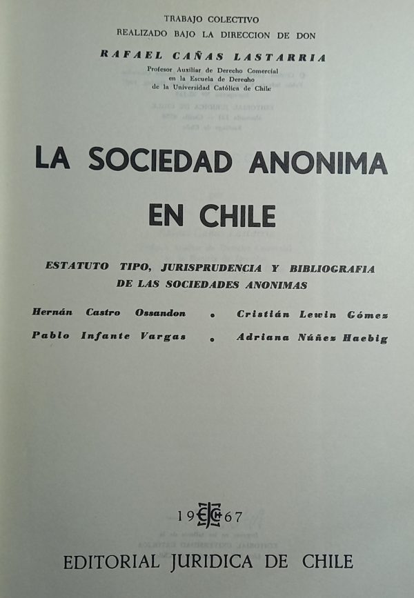 LA SOCIEDAD ANONIMA EN CHILE