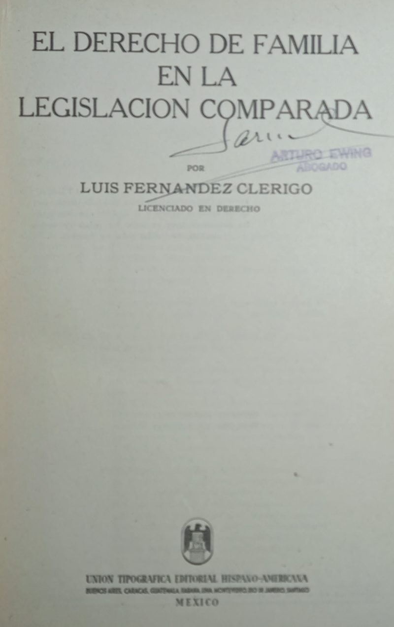 EL DERECHO DE LA FAMILIA EN LA LEGISLACION COMPARADA