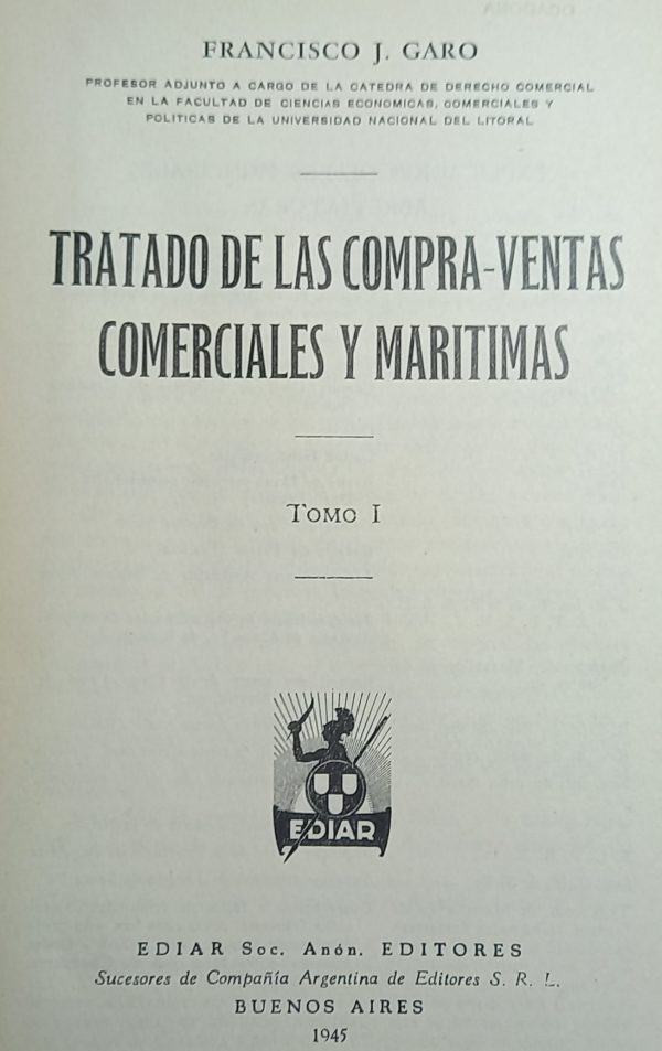TRATADO DE LAS COMPRA-VENTAS COMERCIALES Y MARITIMAS