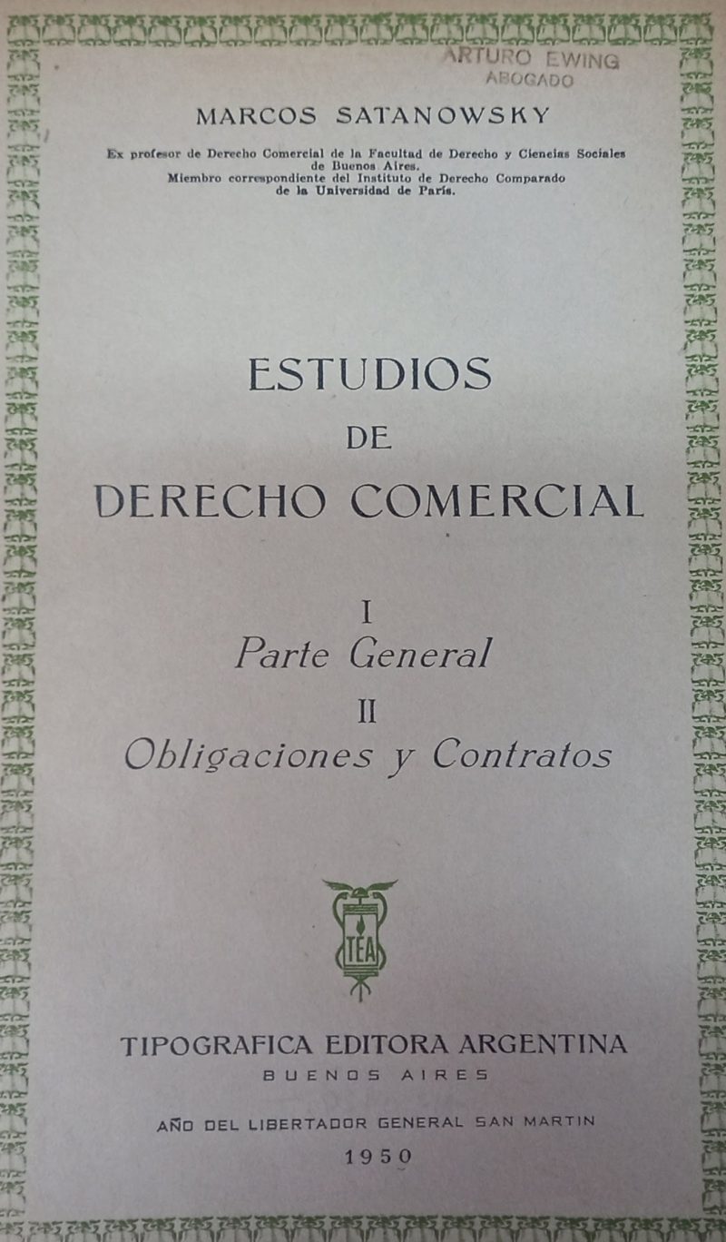 ESTUDIO DE DERECHO COMERCIAL