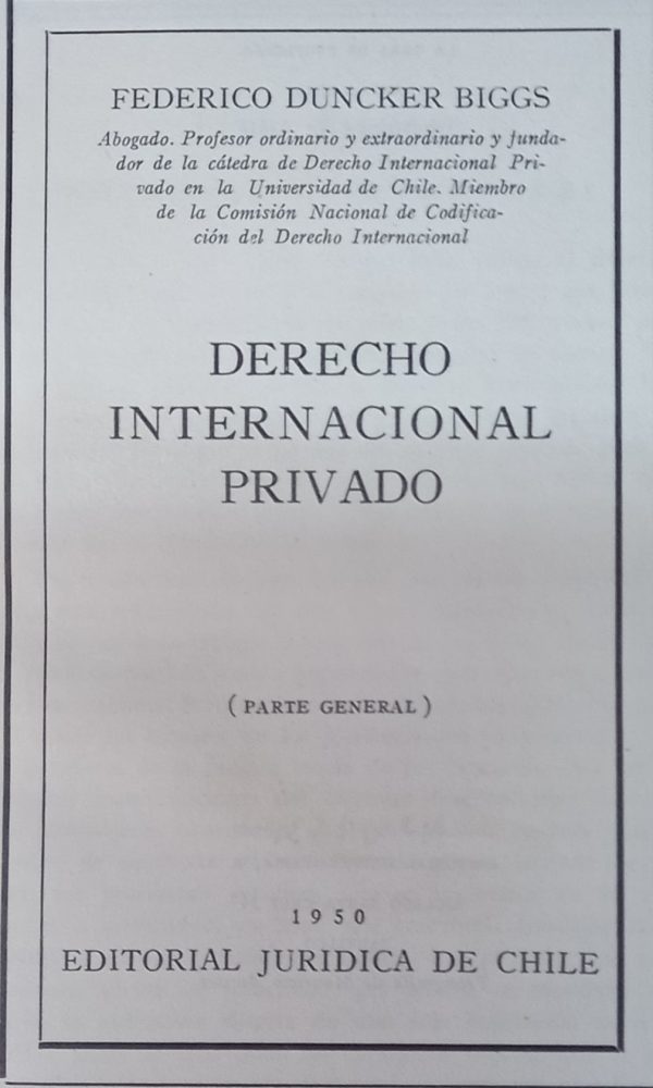 DERECHO INTERNACIONAL PRIVADO