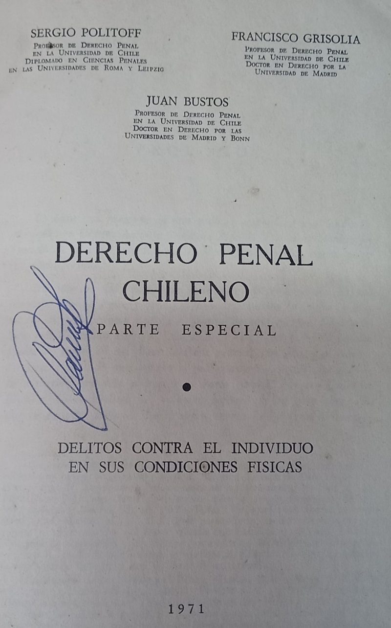 DERECHO PENAL CHILENO, PARTE ESPECIAL