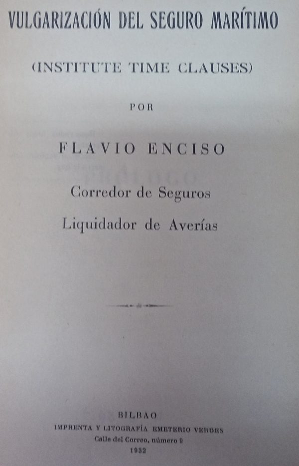 VULGARIZACION DEL SEGURO MARITIMO