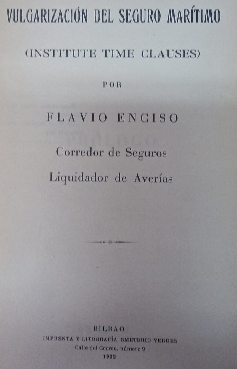 VULGARIZACION DEL SEGURO MARITIMO