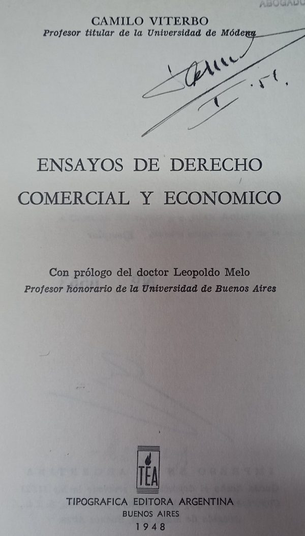 ENSAYO DE DERECHO COMERCIAL Y ECONOMICO
