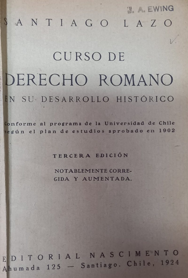 CURSO DE DERECHO ROMANO
