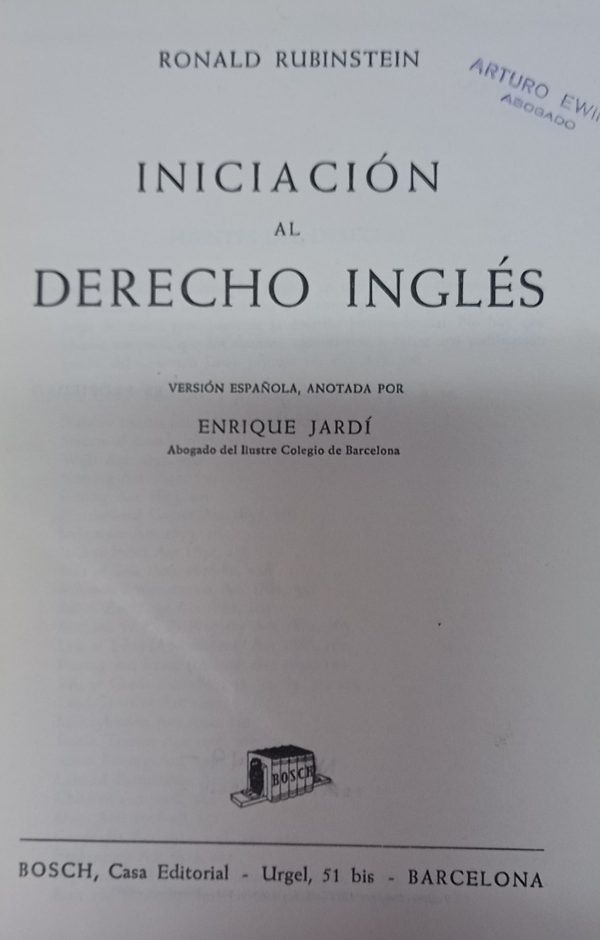 INICIACION AL DERECHO INGLES