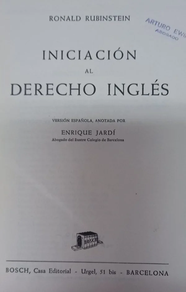 INICIACION AL DERECHO INGLES