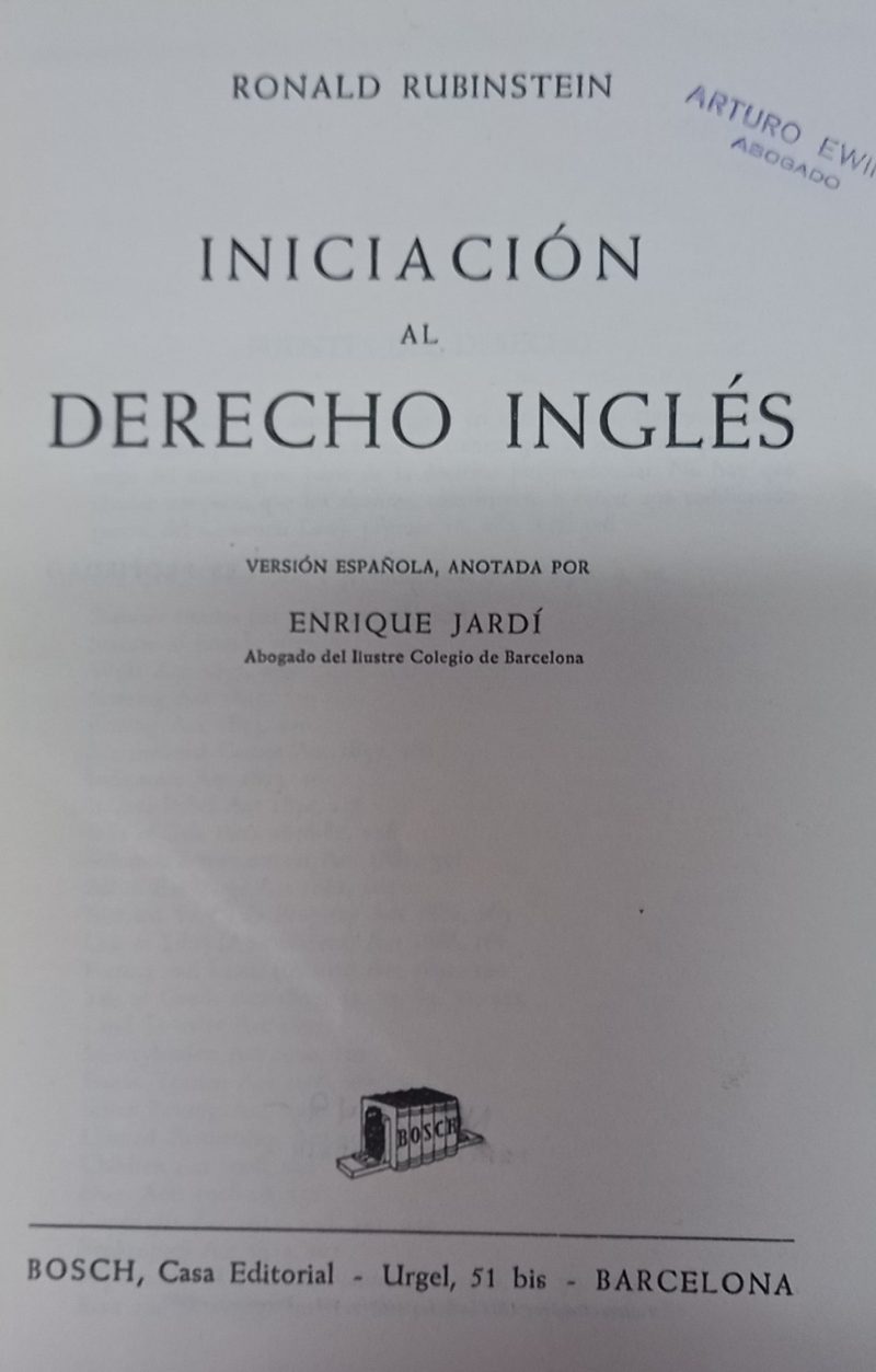 INICIACION AL DERECHO INGLES