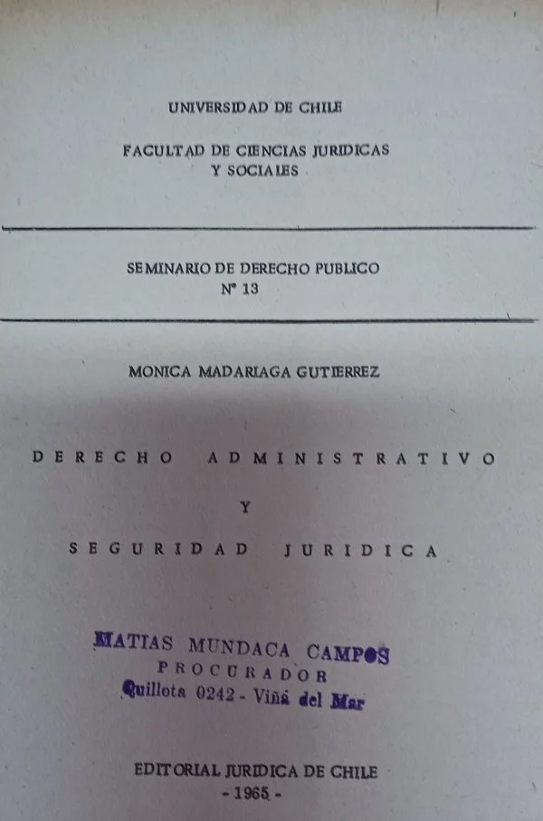DERECHO ADMINISTRATIVO Y SEGURIDAD JURIDICA