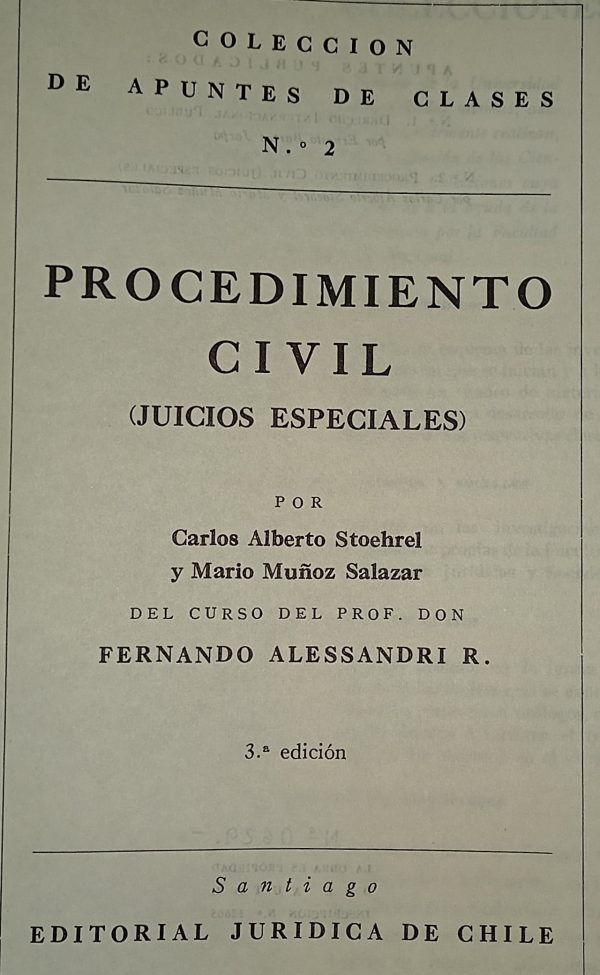 PROCEDIMIENTO CIVIL, JUICIOS ESPECIALES