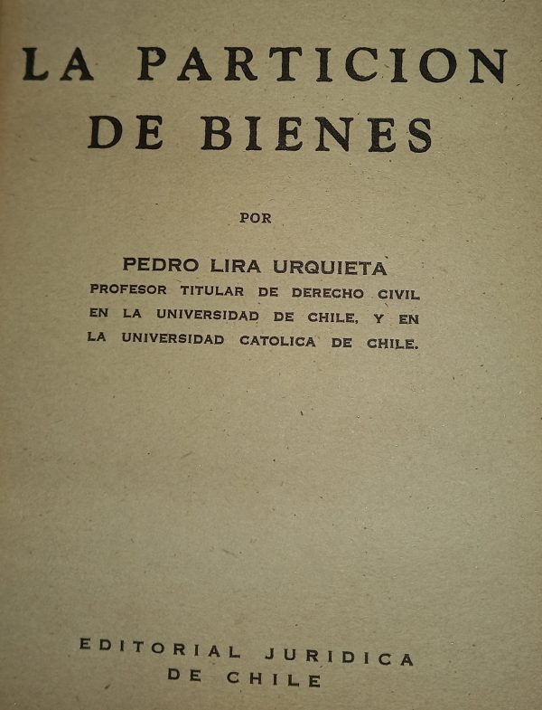 LA PARTICION DE BIENES