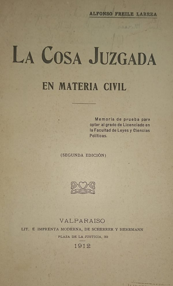 LA COSA JUZGADA, EN MATERIA CIVIL