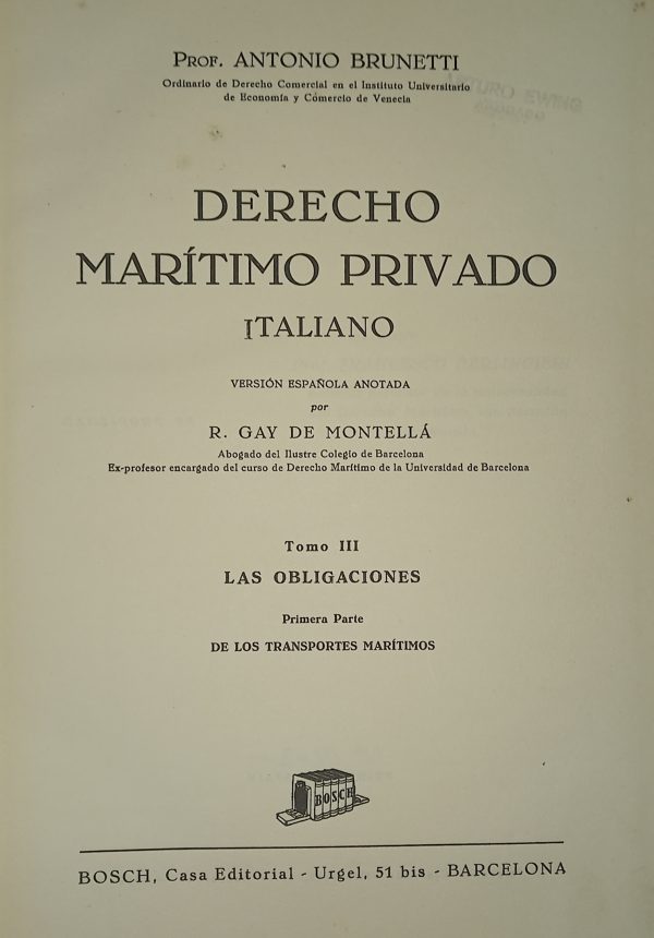 DERECHO MARITIMO PRIVADO ITALIANO - Imagen 3