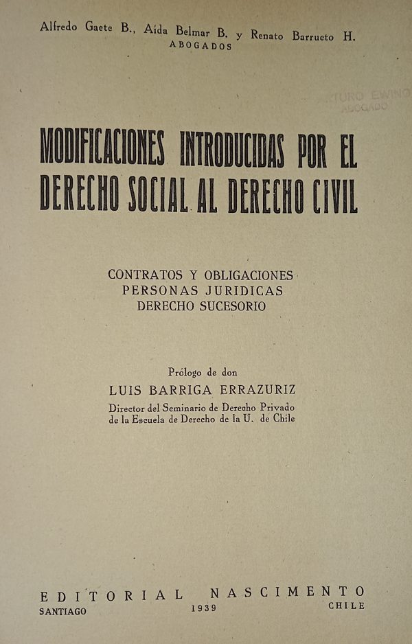 Modificaciones Introducidas por el Derecho Social al Derecho Civil