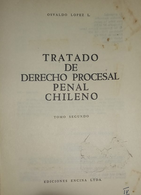 Tratado de  Derecho Procesal Penal Chileno - Imagen 4