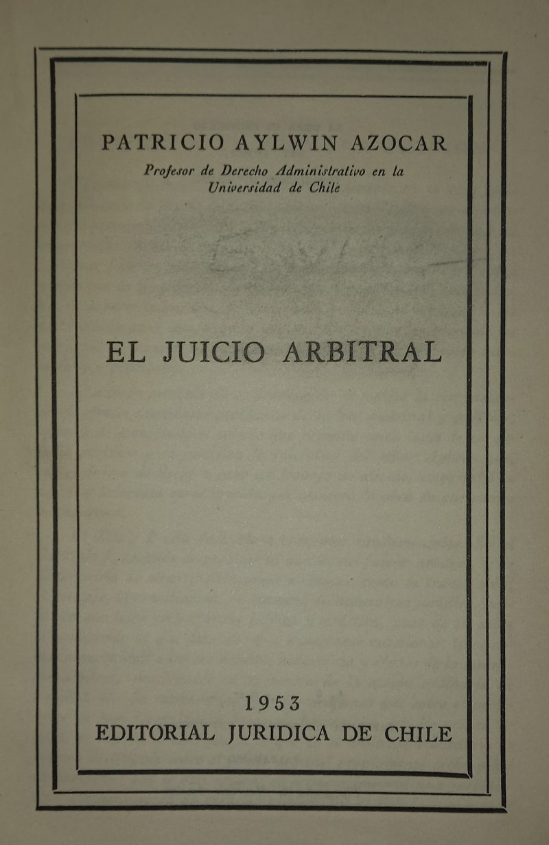 El Juicio Arbitral