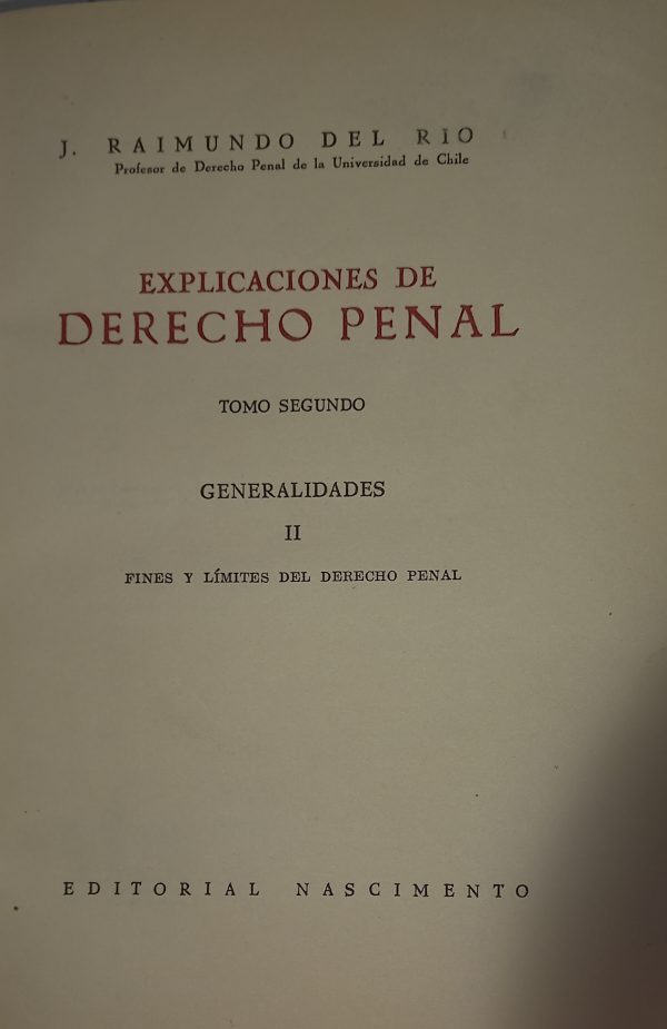 Explicaciones de derecho penal