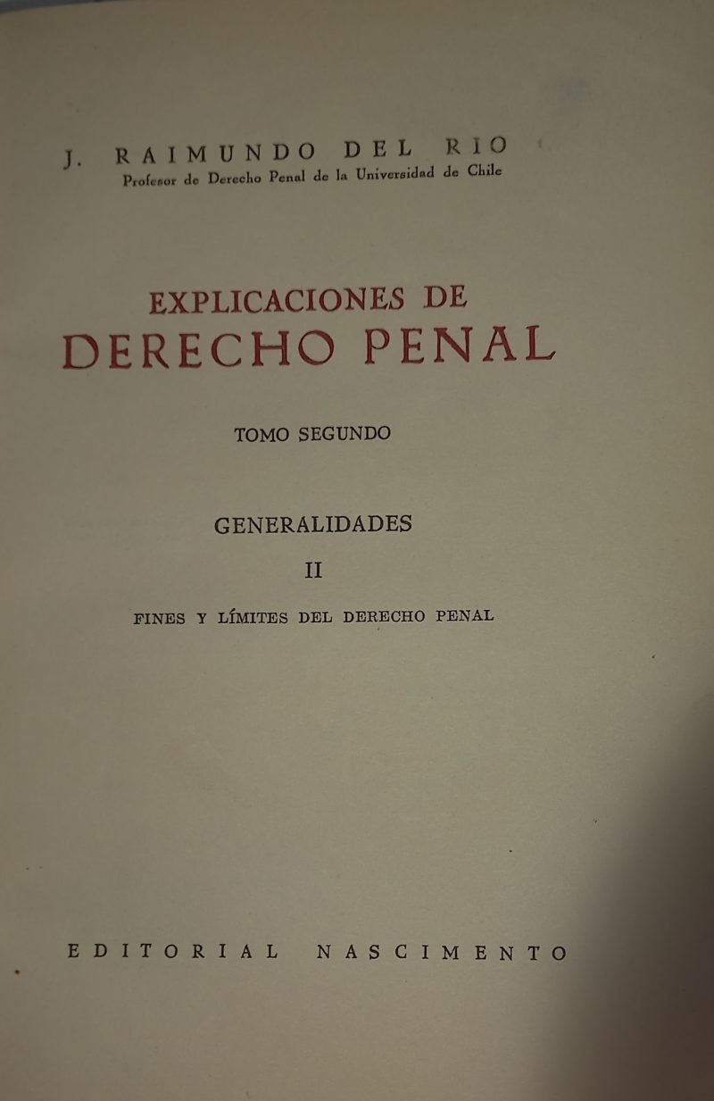 Explicaciones de derecho penal