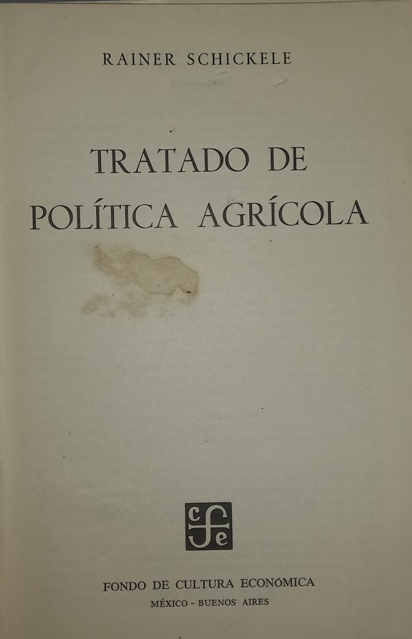Tratado de politica agricola