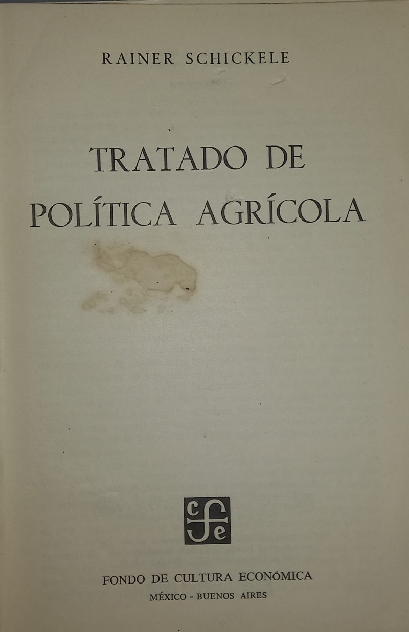 Tratado de politica agricola